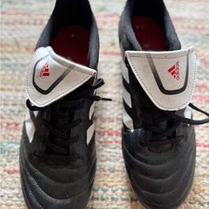 Adidas Black and White outdoor soccer cleats